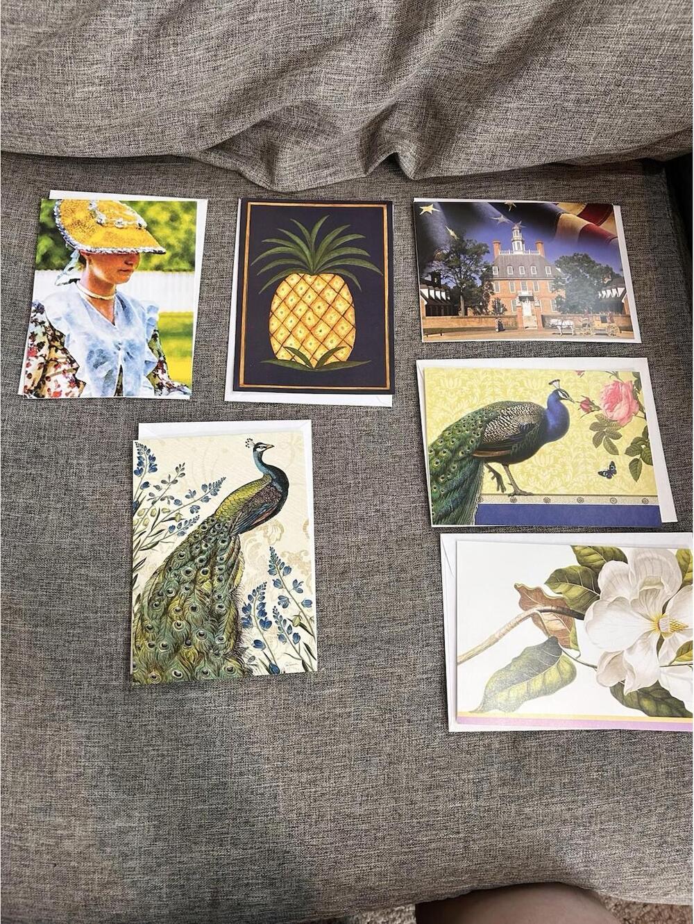 Five 5 Colonial Williamsburg 5x7 Greeting Cards with Envelopes